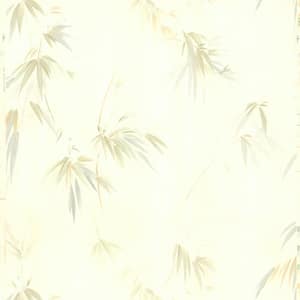 Ashkenazy, Edulis Cream Bamboo Texture Vinyl Pre-Pasted Wallpaper Roll (covers 28 sq. ft.)