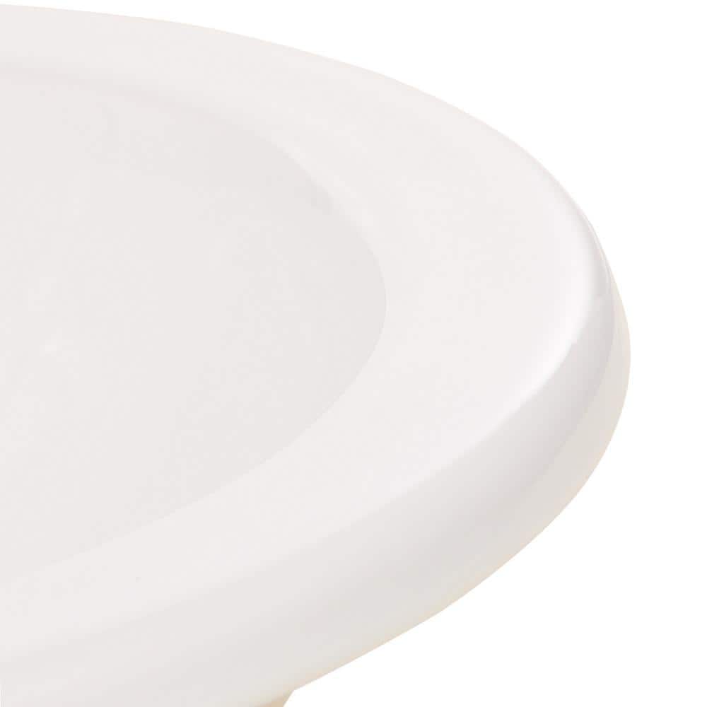 Lily White Oval Vitreous China Drop-In Bathroom Sink