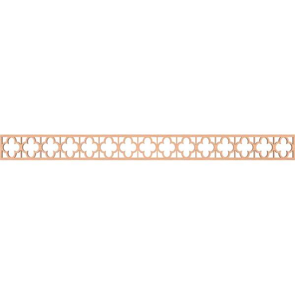 Ekena Millwork Woodall Fretwork 0.25 in. D x 46.375 in. W x 4 in. L Alder Wood Panel Moulding