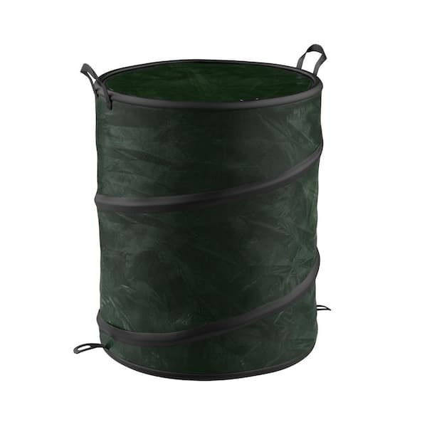 Wakeman Outdoors 44 Gal. Green Collapsible Camping Trash Can with Lid