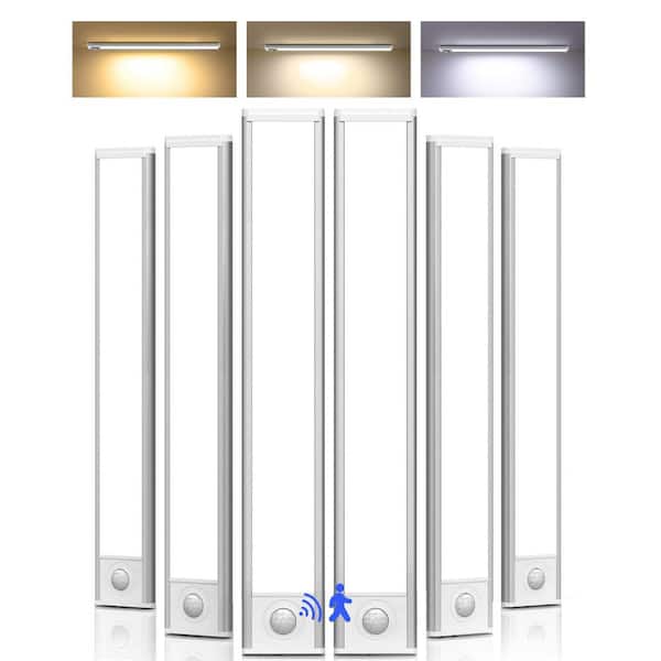 6-Pack 16 in. Under Cabinet Lighting Wireless LED Motion Sensor Light with 3 Color Temps for Kitchen, Stairs