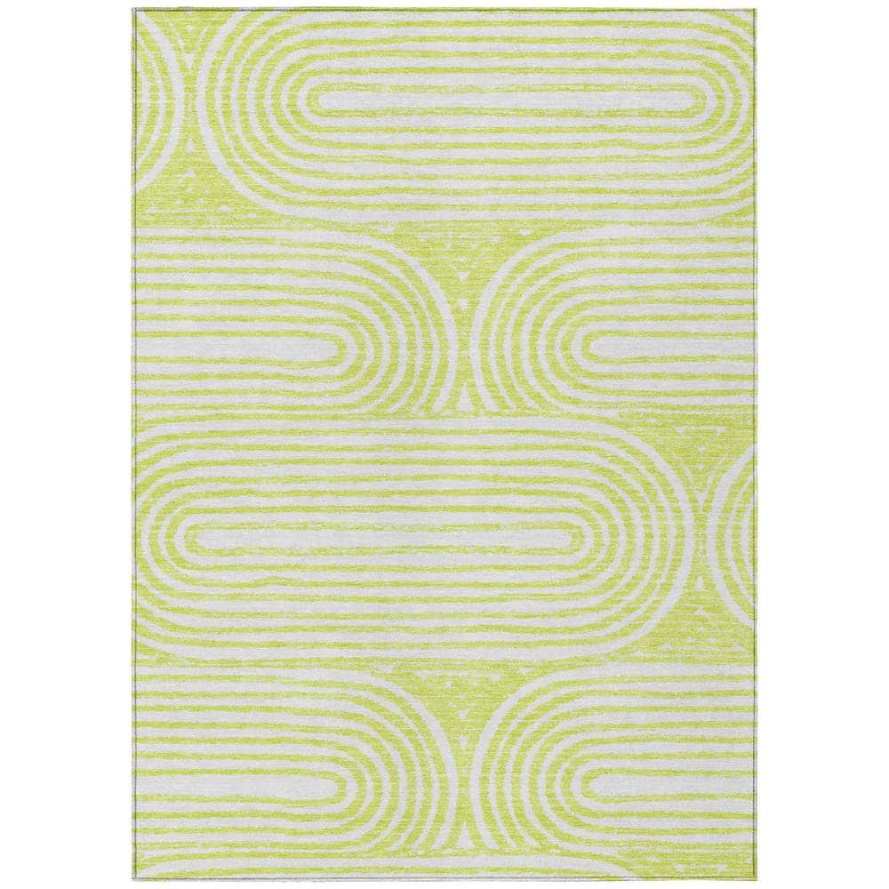 Green and White 8 ft. x 10 ft. Woven Abstract Rectangle Indoor/Outdoor Area Rug price history on PriceWatchPro