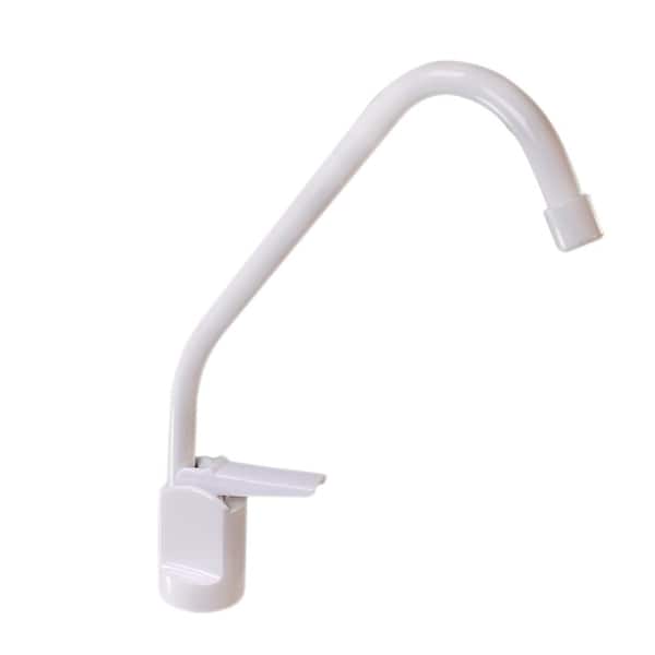 Westbrass 8 in. Touch-Flo Style Pure Cold Water Dispenser Faucet, Powder Coat White
