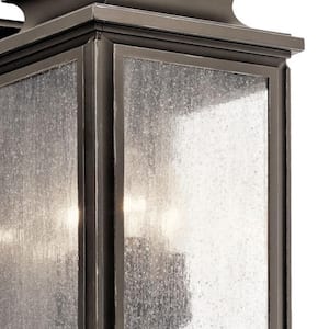 Wiscombe Park 3-Light Olde Bronze Outdoor Hardwired Wall Lantern Sconce with No Bulbs Included (1-Pack)
