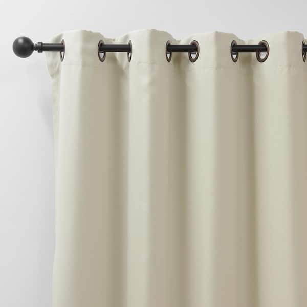 Best Home Fashion Ivory Grommet, 80 Inch Shower Curtain Rod