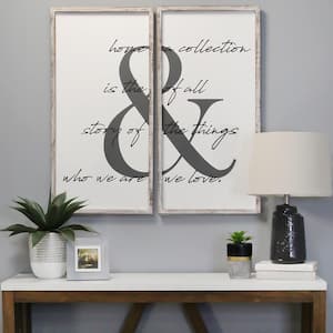 2 Pc Home is the Story Wall Art