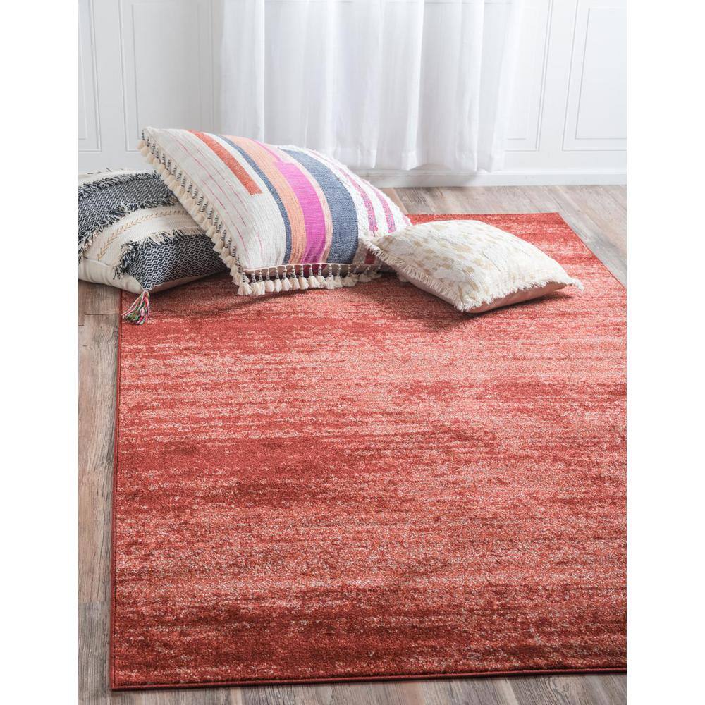 Terracotta Tufted 6' x 9' Synthetic Easy Care Area Rug