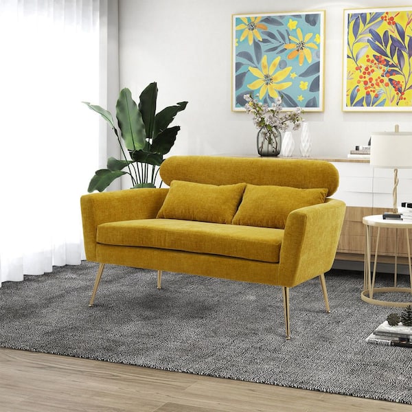 Small yellow deals loveseat