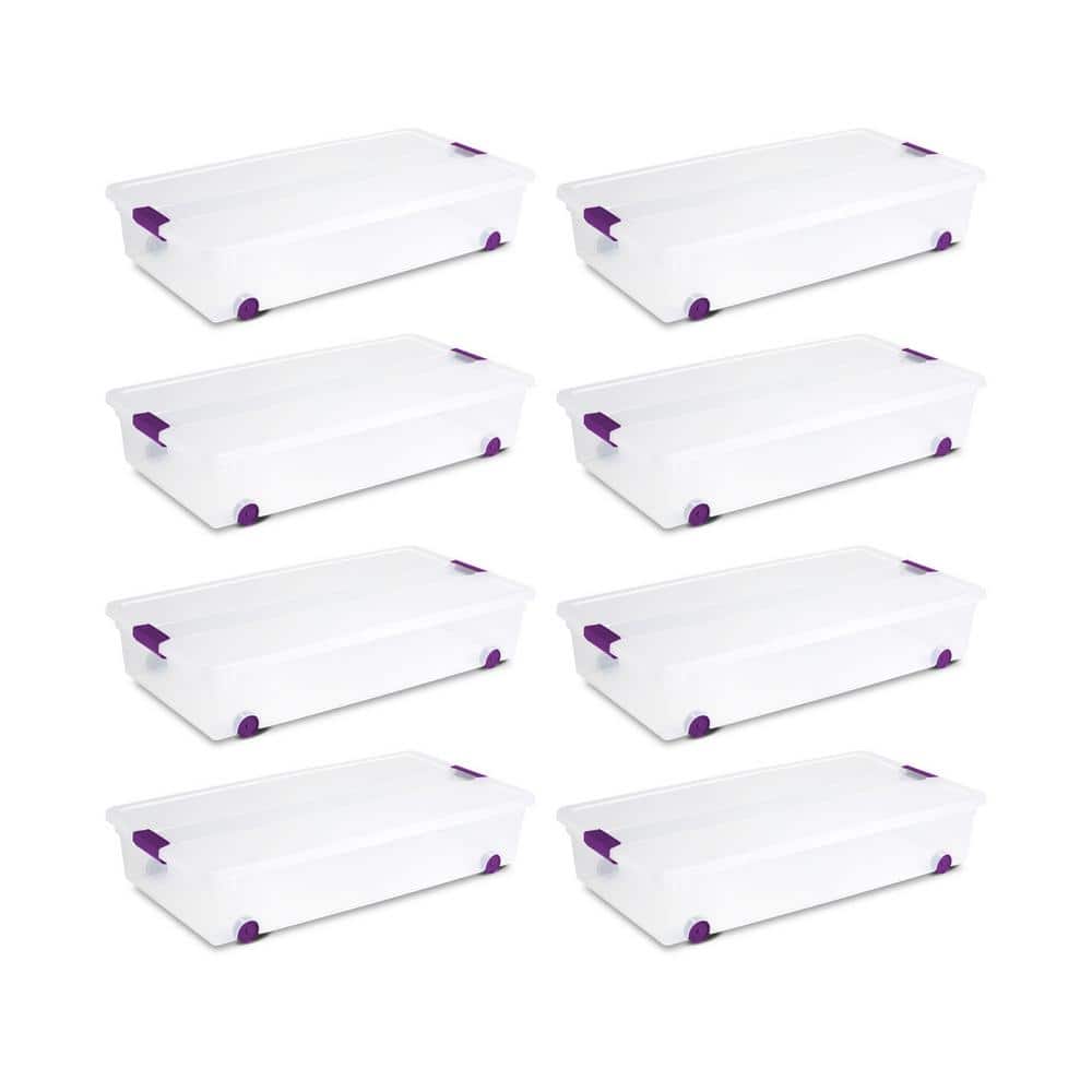 Sterilite 60 qt. ClearView Latch Lid Wheeled Underbed