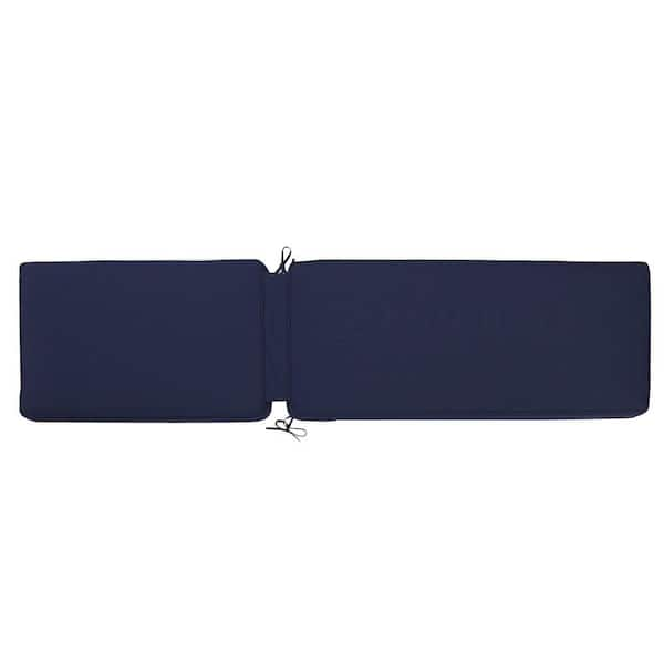 RST Brands Navy 80 in. x 26 in. Outdoor Chaise Lounge Cushion