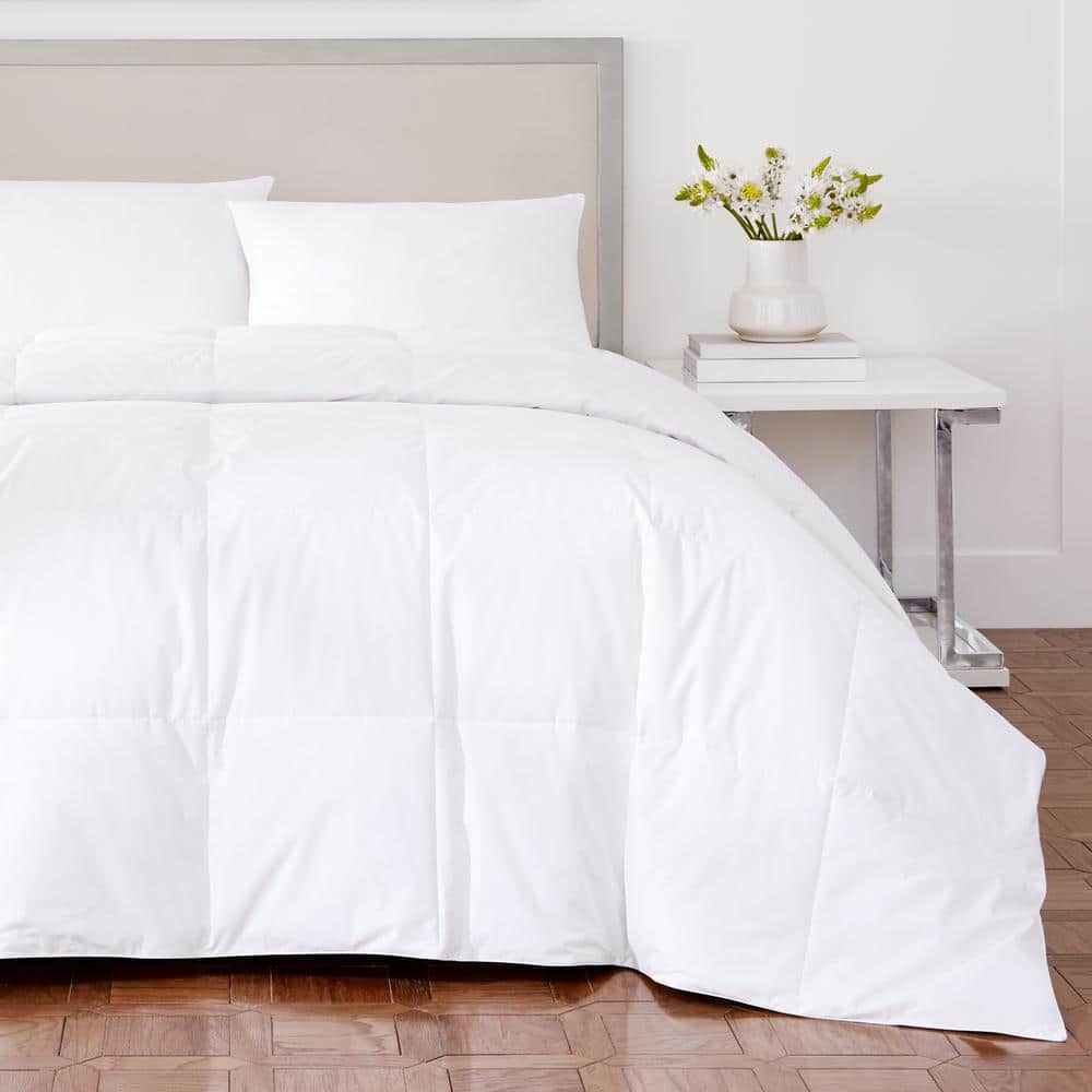 Elite White Cotton King White Goose Down Comforter