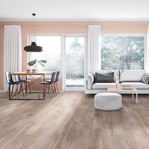 Mystic Gray 20 MIL x 7 in. W x 48 in. L Waterproof Click Lock Luxury Vinyl Plank Flooring (950.8 sq. ft./pallet)