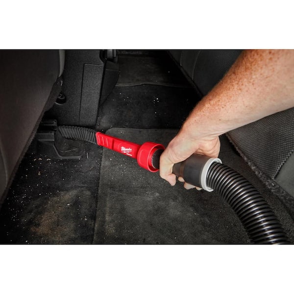 Milwaukee - AIR-TIP 1-1/4 in. - 2-1/2 in. Flexible Long Reach Crevice Tool Attachment For Wet/Dry Shop Vacuums (1-Piece)