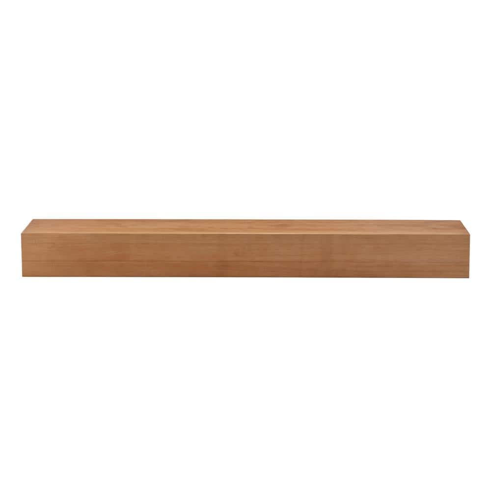 60 in. W x 8 in. D Solid Pine Wood Fireplace Mantel, Decorative Wall Shelf,