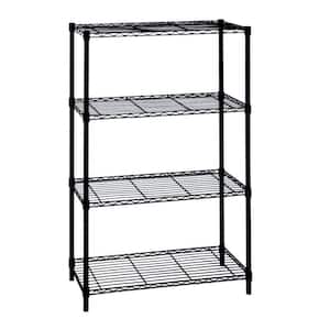 4-Tier Steel Wire Shelving Unit in Black (36 in. W x 54 in. H x 14 in. D)