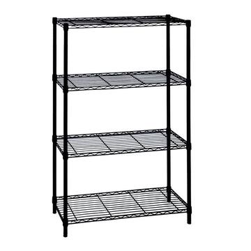 4-Tier Steel Wire Shelving Unit in Black (36 in. W x 54 in. H x 14 in. D)