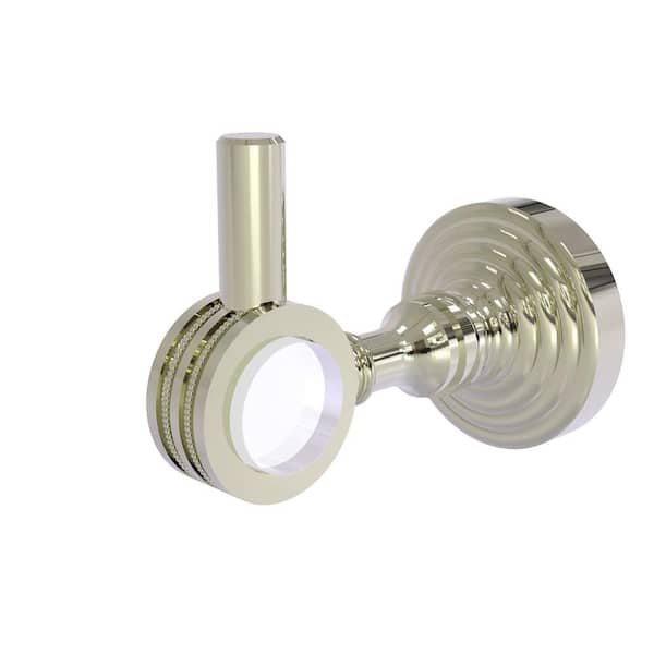 Allied Brass Pacific Grove J-Hook Robe/Towel Hook with Dotted Accents in Polished Nickel