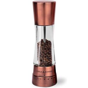 Elegance Pepper Grinder Mill with Gourmet Precision Mechanism and Premium Peppercorns in Copper