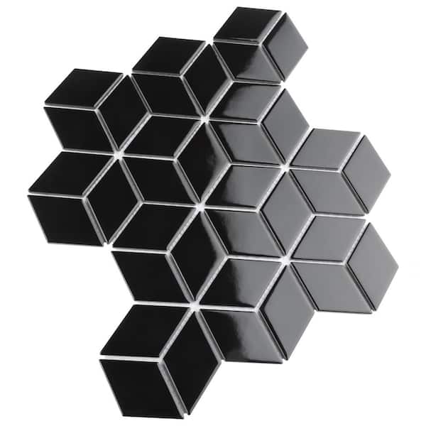 Smayt Yi 200g Black Ceramic Mosaic Tiles Irregular Shape Bulk Small Mosaic Ceramic Tiles Crafts for Bathroom Outdoor Floor Coasters Flow