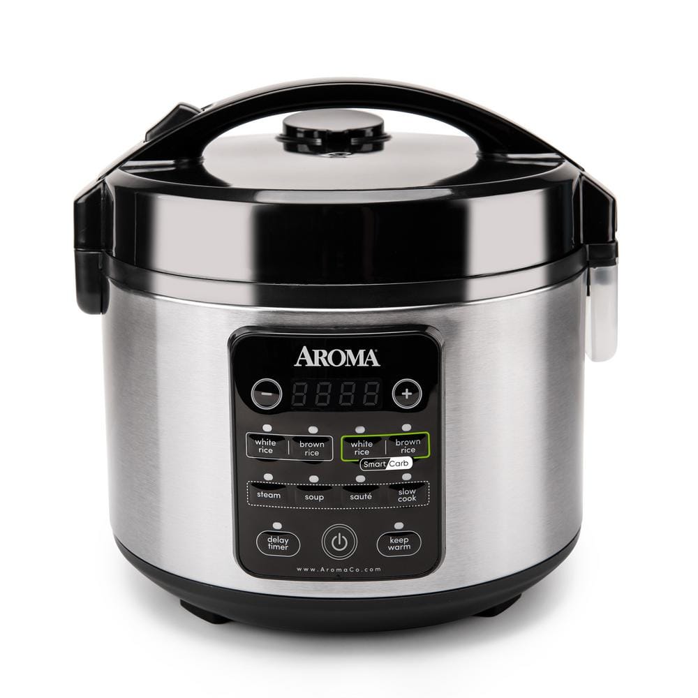 AROMA 12Cup Stainless Steel Smart Carb Rice Cooker ARC1126SBL