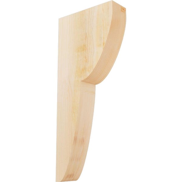 Ekena Millwork 4 in. x 12 in. x 28 in. Douglas Fir Carmel Smooth Corbel