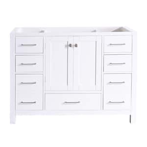 YN10 48 in. W x 22 in. D x 35 in. H Bath Vanity Cabinet Only Without Top in White Color