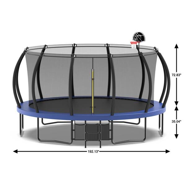 16 ft. Trampoline & Enclosure Set equipped with the New Easy Assemble  Feature