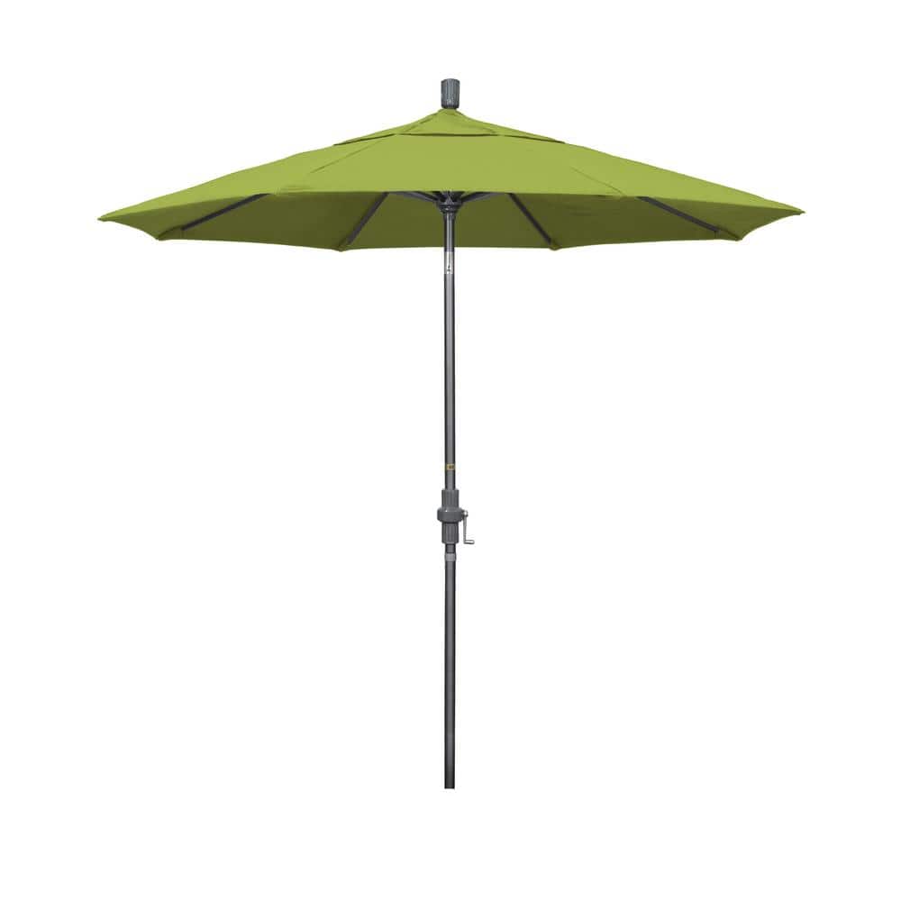 7.5 ft. Hammertone Grey Aluminum Market Patio Umbrella Collar Tilt Crank Lift in Macaw Sunbrella price history on PriceWatchPro