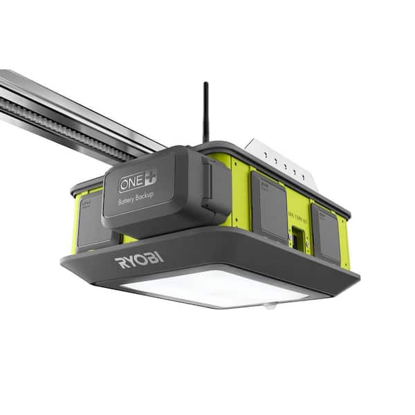 RYOBI Ultra-Quiet 2 HP Belt Drive Garage Door Opener with Battery Backup Capability