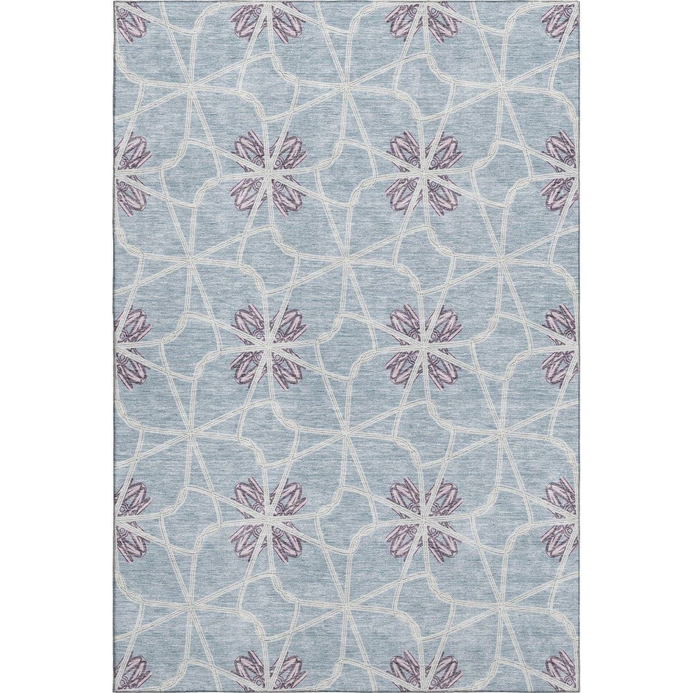 Mayfield Premium Machine Washable Abstract AMF958 Denim 2 ft. 6 in. x 3 ft. 10 in. Area Rug price history on PriceWatchPro