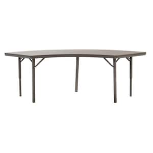 41 in. Brown Plastic Folding Banquet Tables (Set of 4)