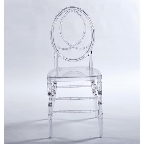 Modern Transparent Plastic Dining Chairs-Set of 4 Wedding & Everyday Use-220lb Capacity-Easy Assembly