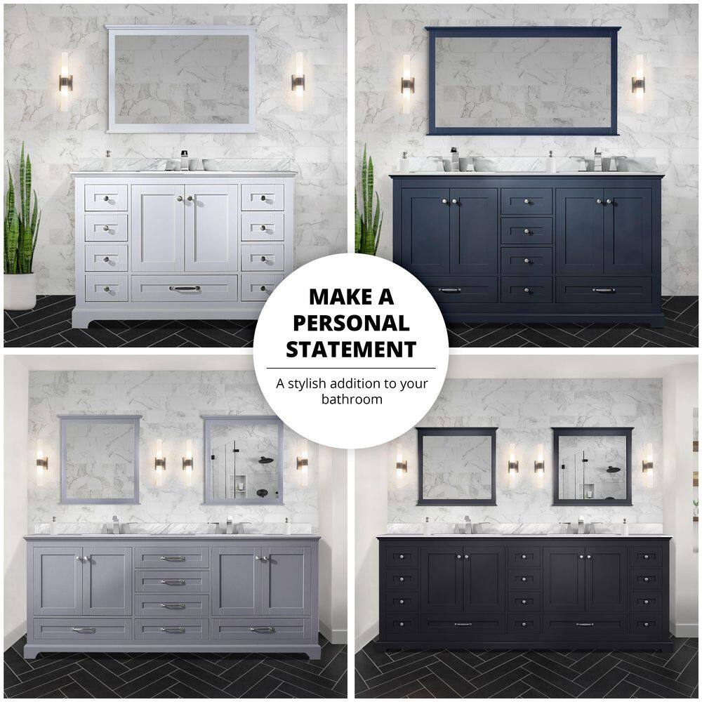 Dukes 48" White Marble Top Vanity with Mirror and Faucet