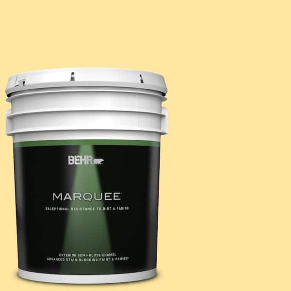 BEHR MARQUEE 5 gal. #PMD-10 Equator Glow Semi-Gloss Enamel Exterior Paint & Primer
