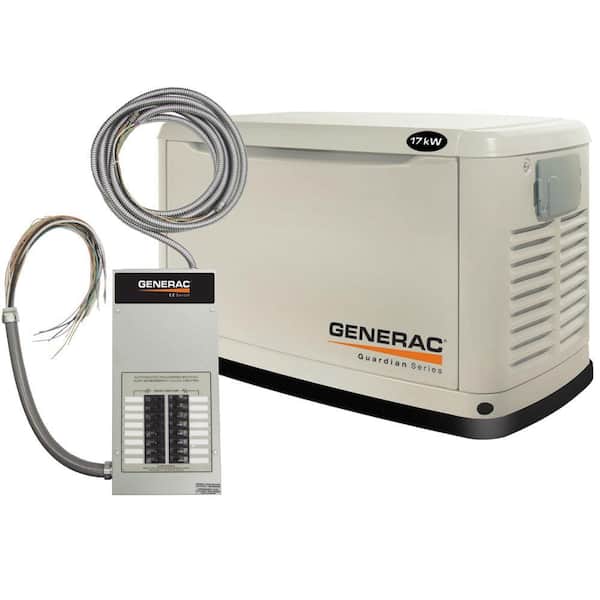 Generac 17,000-Watt Automatic Standby Generator with 100-Amp 16 Circuit Transfer Switch-DISCONTINUED