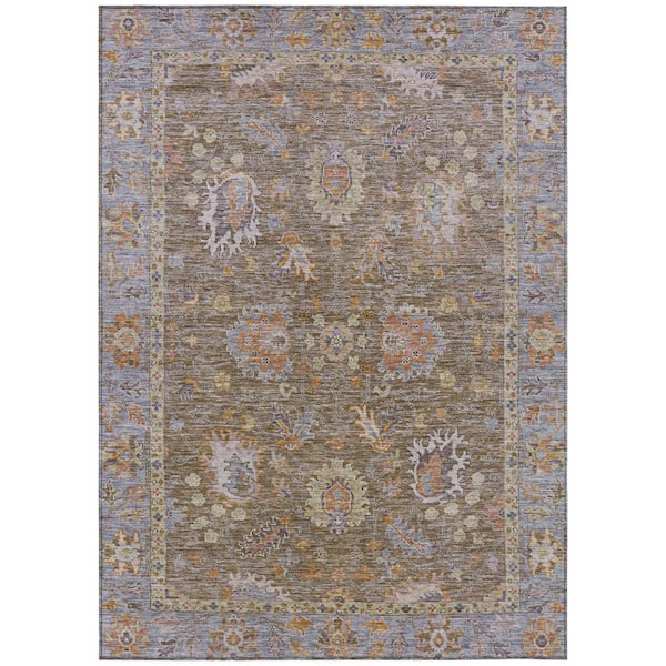 Addison Rugs Chantille Machine Washable Indoor/Outdoor Abstract ACN2104 Brown 5 ft. x 7 ft. 6 in. Area Rug