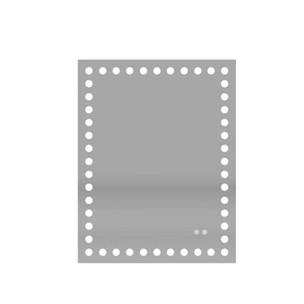 Unbranded 36 in. W x 28 in. H Rectangular Frameless Anti-Fog Dimmable Light Wall Bathroom Vanity Mirror in Silver, Front Light