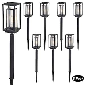 C Cattleya Black Solar LED Weather Resistant Outdoor Path Lights