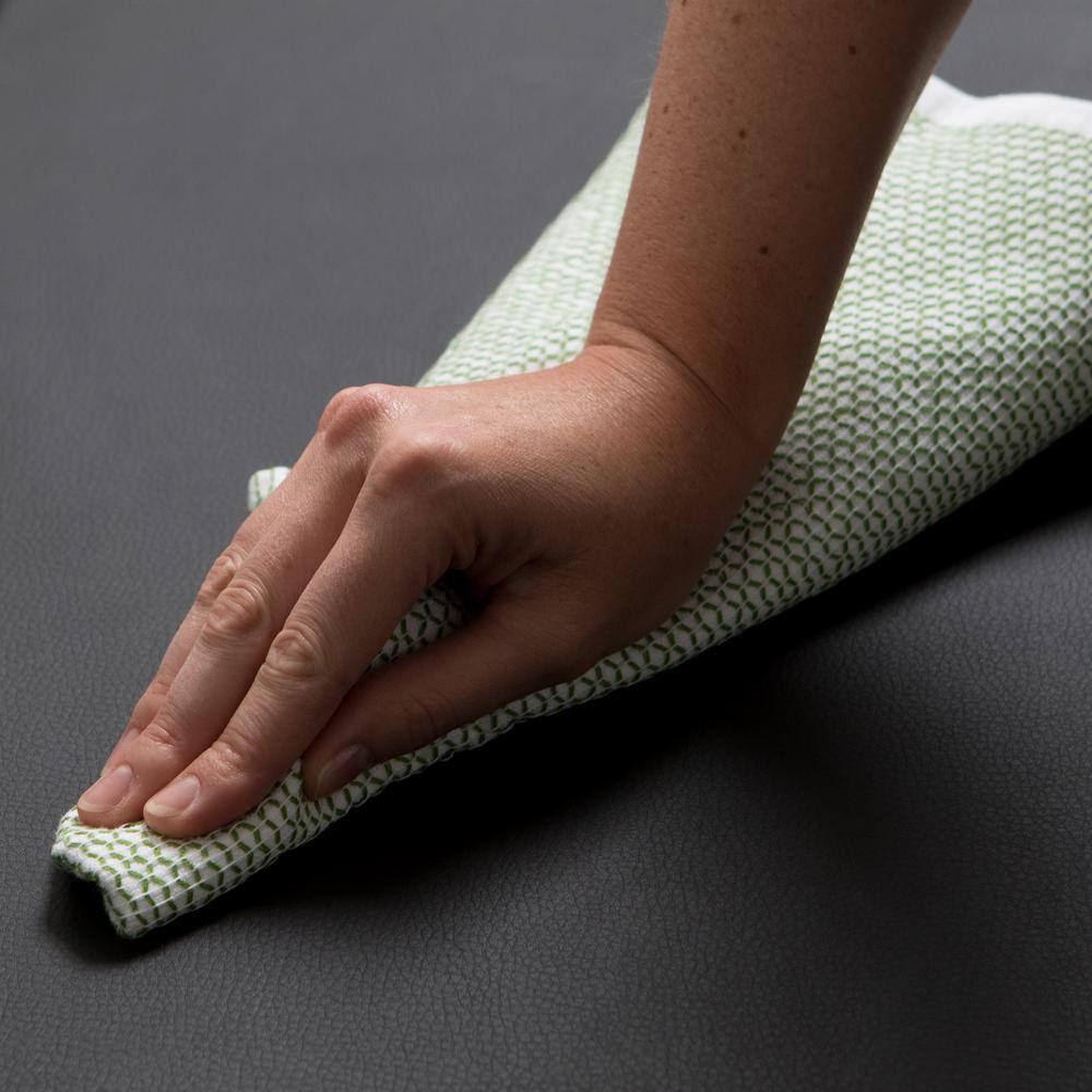 Black Leather Grain Anti-Fatigue Kitchen Mat, 20" x 32"