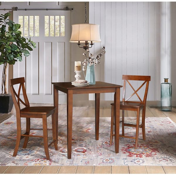 X Back 24 in. Espresso Bar Stool