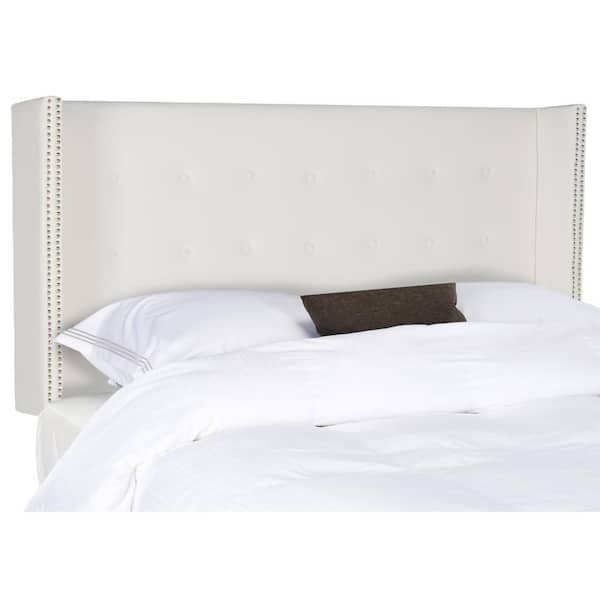 SAFAVIEH Keegan White Queen Upholstered Headboard