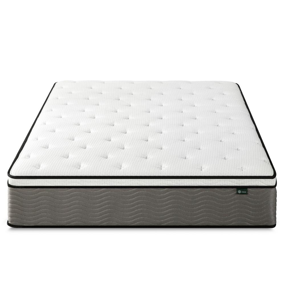 Zinus True Support King Firm Euro Top Pocket Spring Hybrid 12 in. Mattress