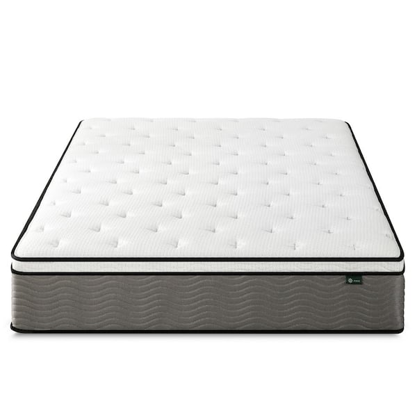 Zinus True Support King Firm Euro Top Pocket Spring Hybrid 12 in. Mattress
