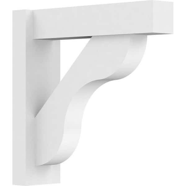 Ekena Millwork Carmel 5 in. W x 18 in. H x 18 in. D Signature Urethane Polyurethane Outlooker with Block Ends