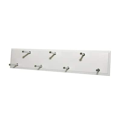 7-Hook Pull-Out Classic White Belt Organizer