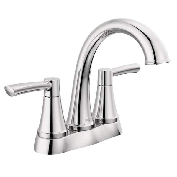 Delta Casara 4 in. Centerset Double Handle Bathroom Faucet in Polished  Chrome 25862LF - The Home Depot