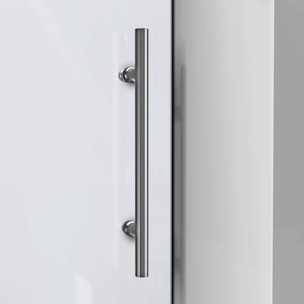 Enigma-XO Frameless Sliding Shower Door with Polished Stainless Steel Hardware