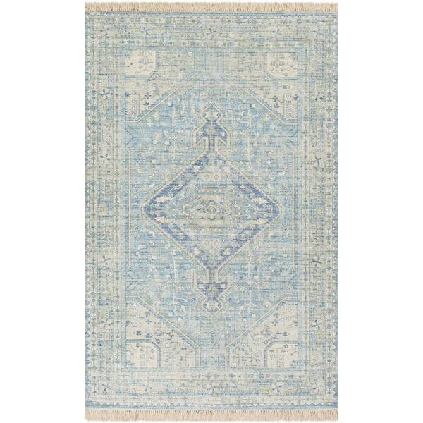 Livabliss Alaia Sky Blue Medallion 9 ft. x 12 ft. Indoor Area Rug
