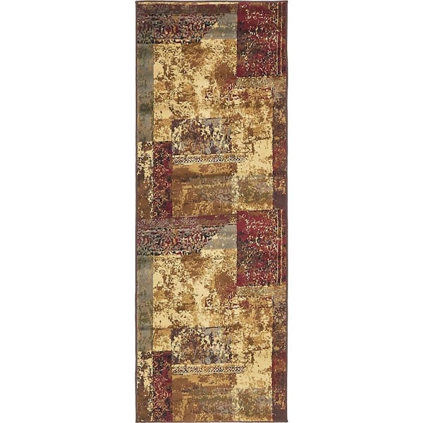 Unique Loom Barista Arusha Beige 2' 2 x 6' 0 Runner Rug