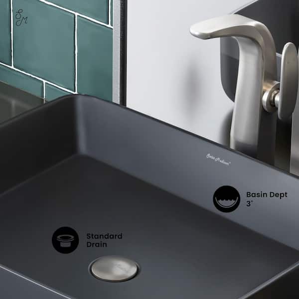 Swiss Madison Concorde 20 in. Rectangle Ceramic Vessel Bathroom